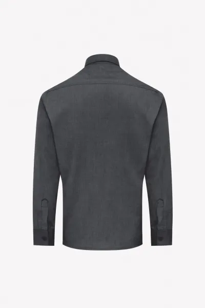 Relaxed Fit Overshirt | Donkergrijs