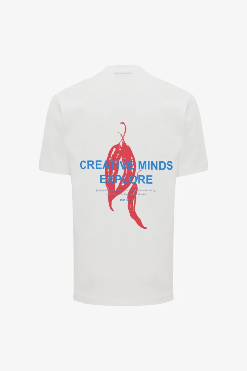 Backprint T-shirt | Wit