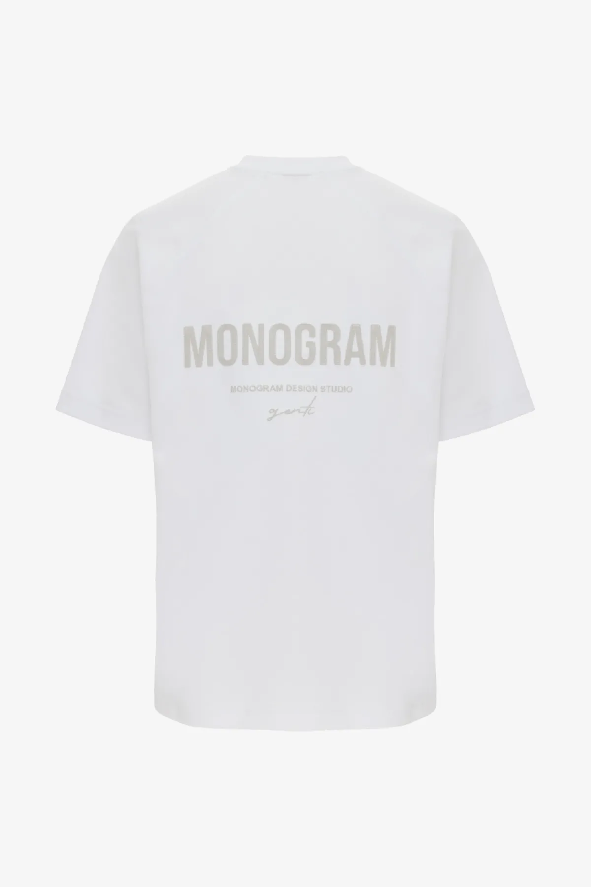 Monogram Backprint T-shirt | Wit