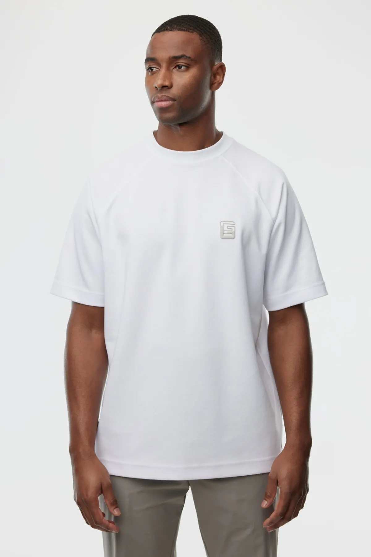 Monogram Backprint T-shirt | Wit