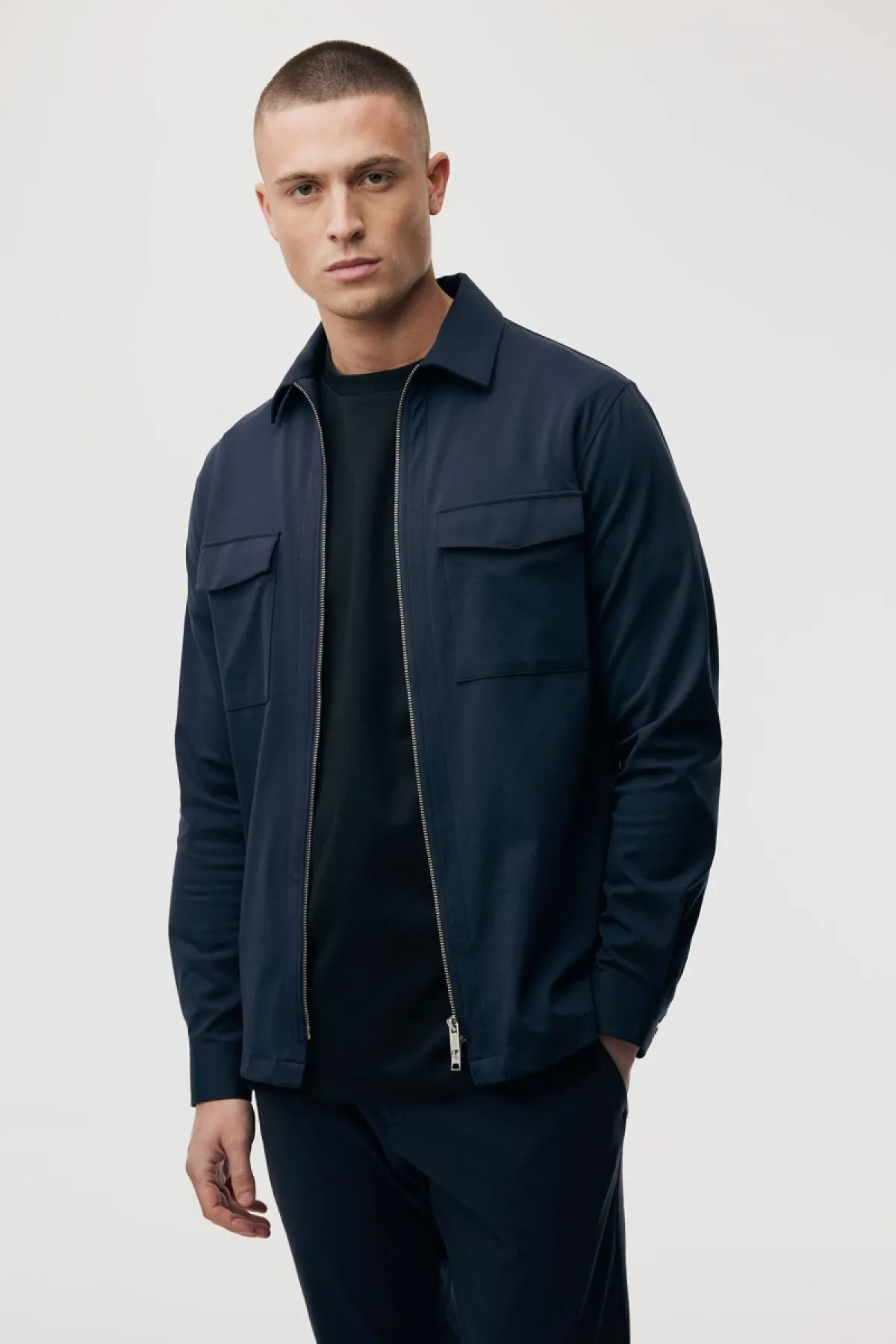 Rits Overshirt | Donkerblauw