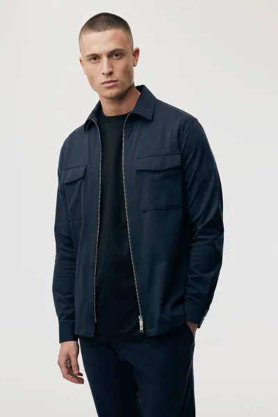 Rits Overshirt | Donkerblauw