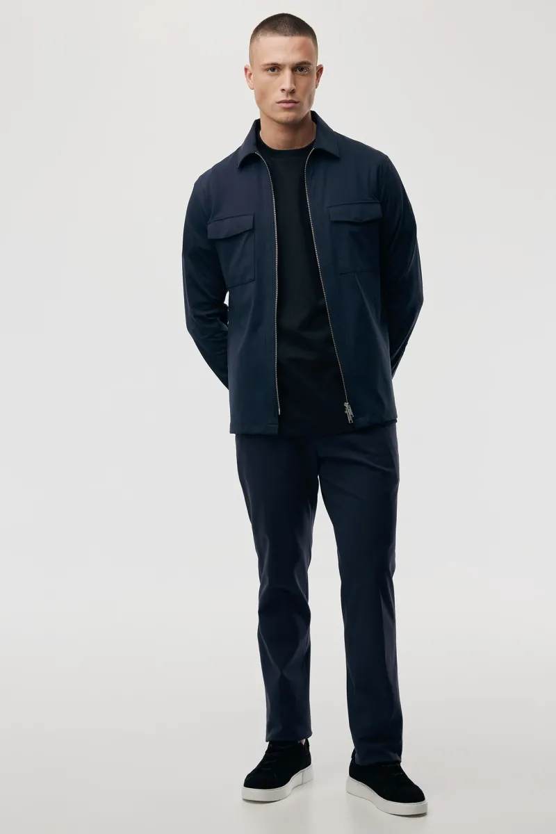 Rits Overshirt | Donkerblauw