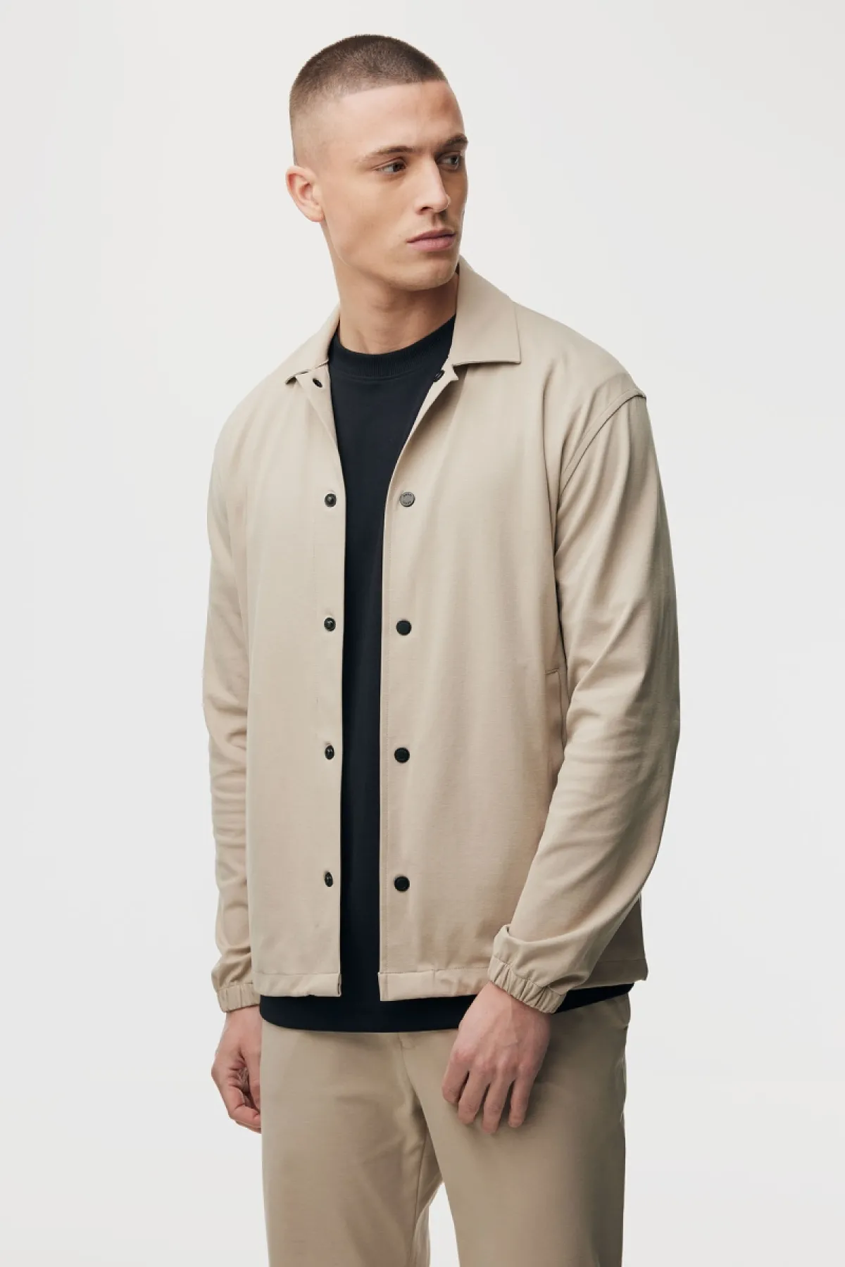 Button Overshirt | Beige
