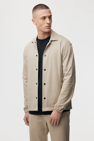 Button Overshirt | Beige