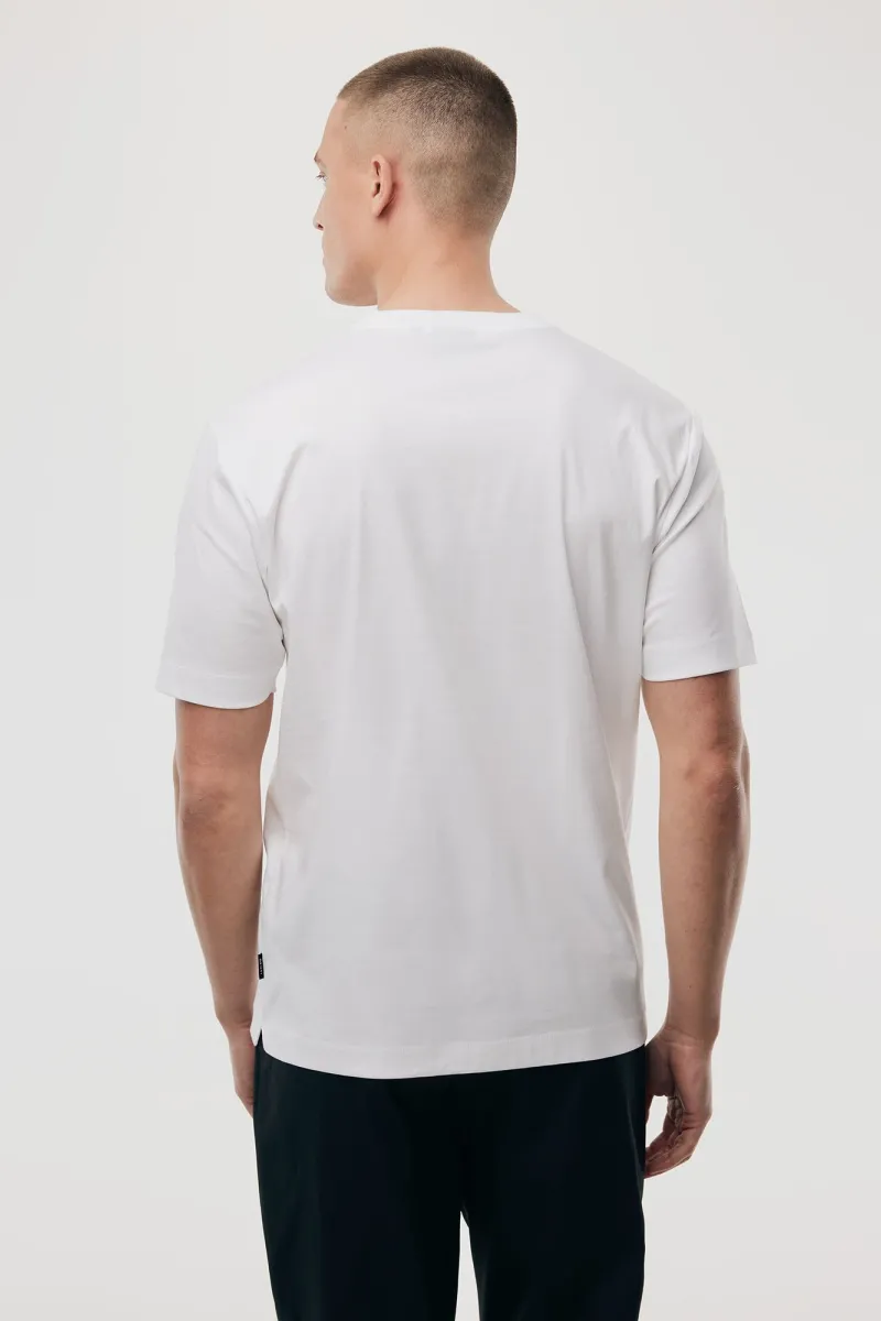 Gemerceriseerd T-shirt | Wit