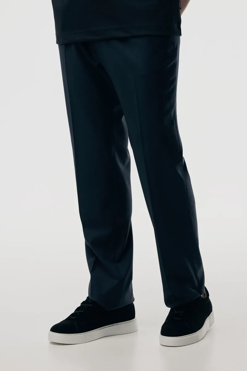 Wollen Pantalon | Donkerblauw