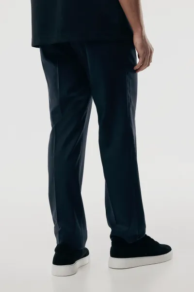 Wollen Pantalon | Donkerblauw