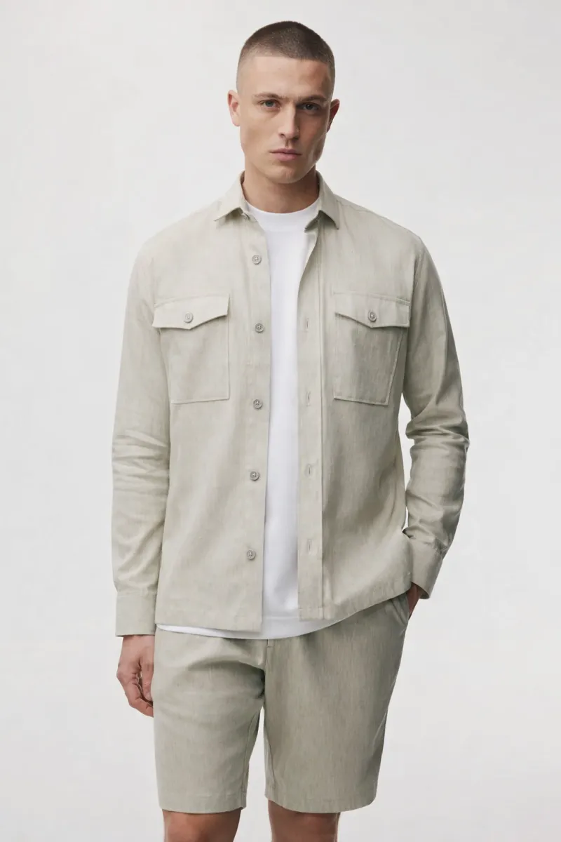 Linnen Overshirt | Beige