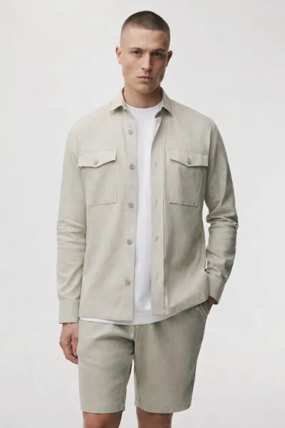 Linnen Overshirt | Beige