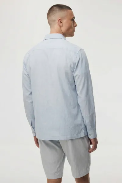 Linnen Overshirt | Lichtblauw