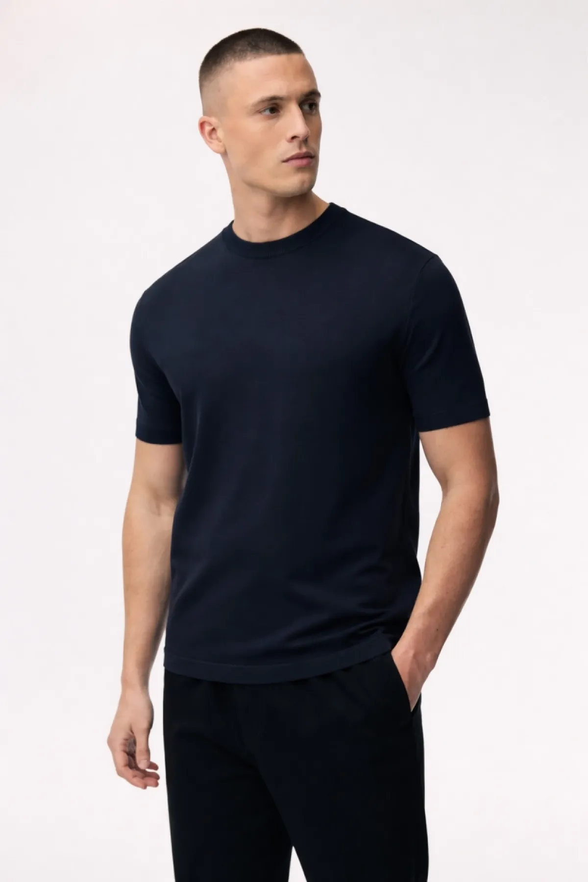 Roundneck T-shirt | Donkerblauw