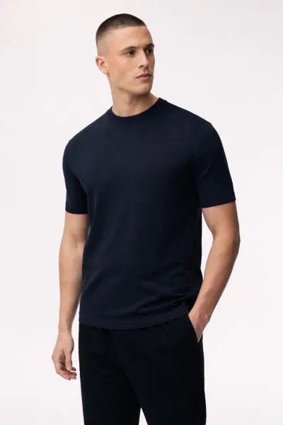 Roundneck T-shirt | Donkerblauw