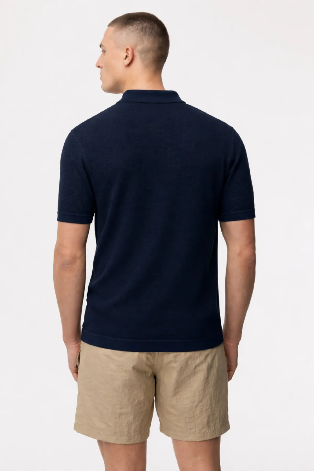 Gebreide Polo | Donkerblauw