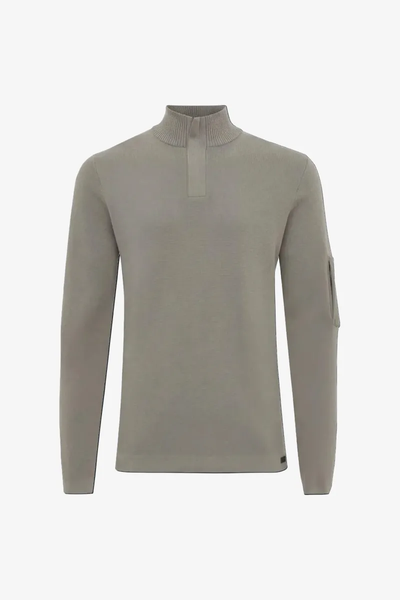 Half Zip | Taupe