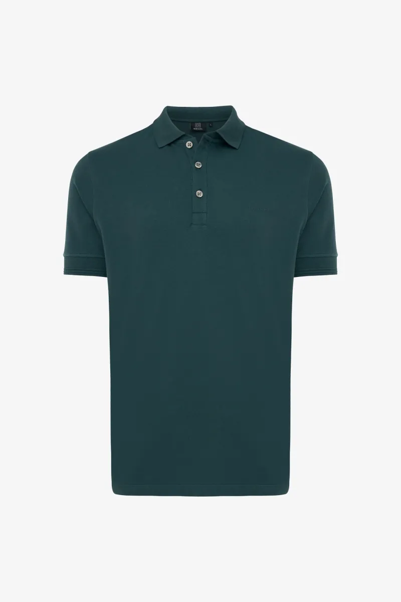 Polo met 3 knopen | Donkergroen