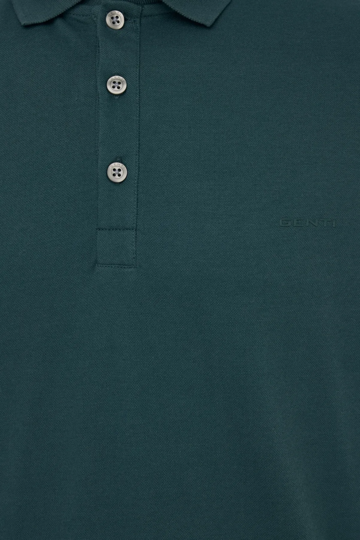 Polo met 3 knopen | Donkergroen