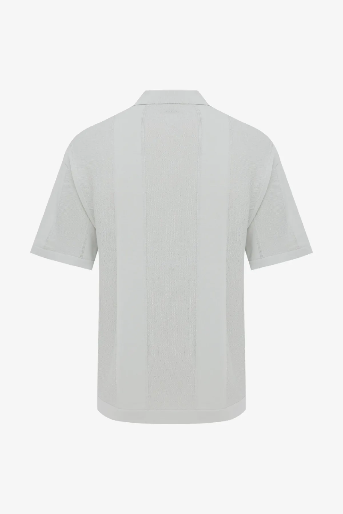Gebreide Buttonless Polo | Lichtgroen