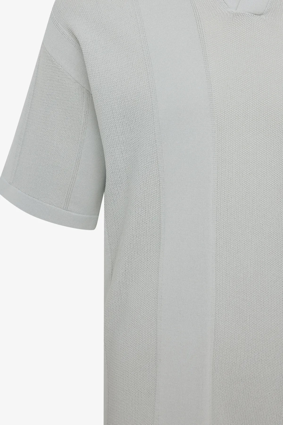 Gebreide Buttonless Polo | Lichtgroen