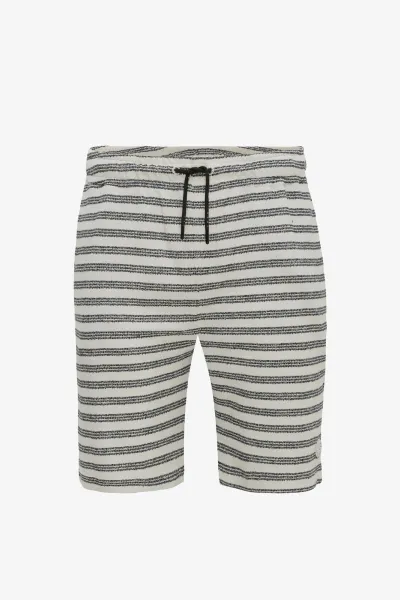 Gestreepte Korte Broek | Donkerblauw