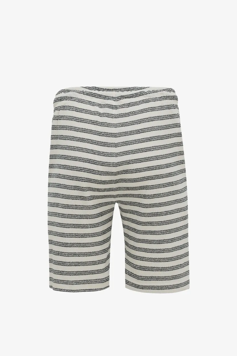 Gestreepte Korte Broek | Donkerblauw