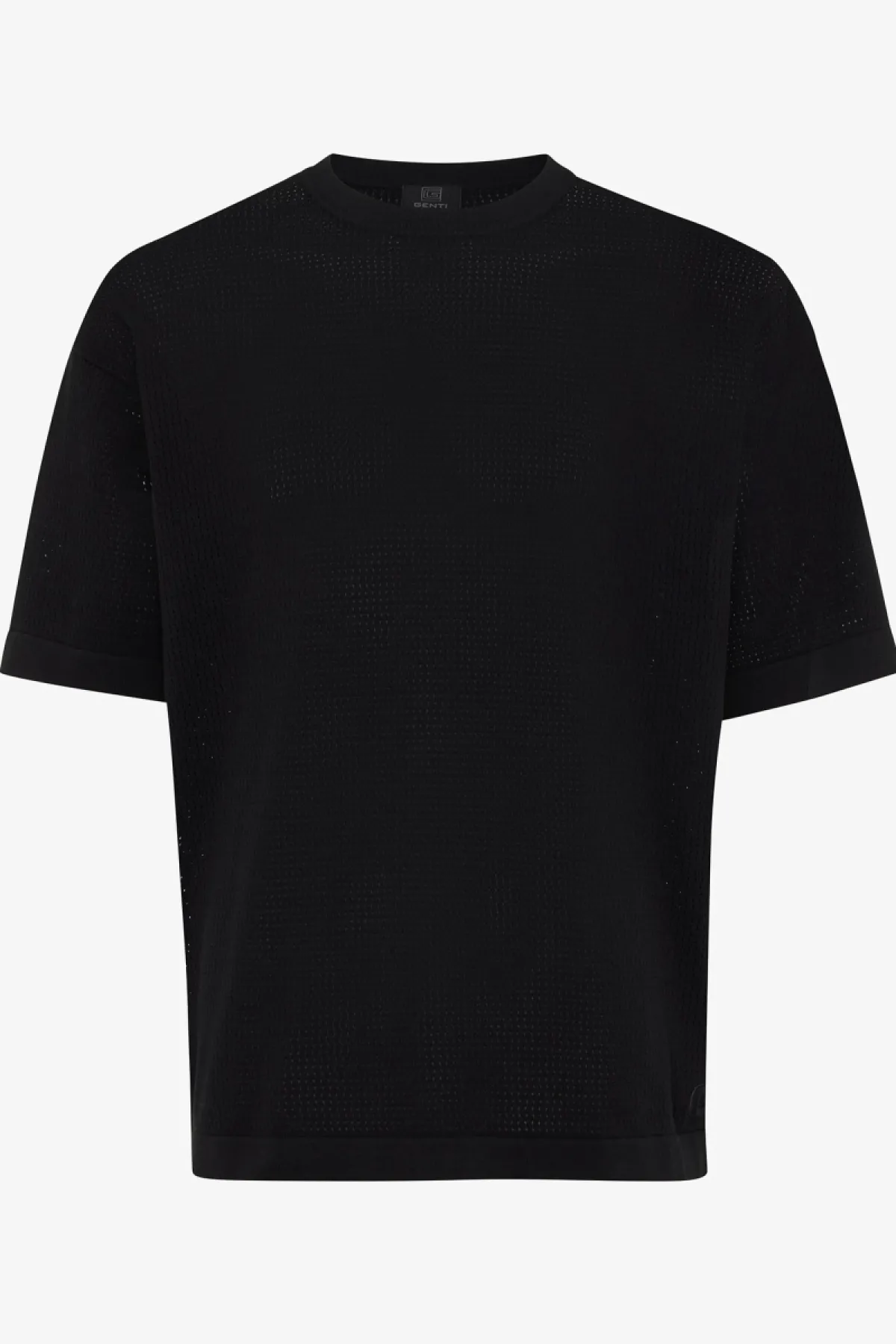 Crochet t-shirt | Zwart