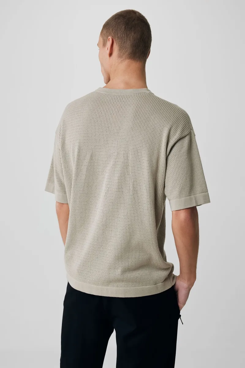 Crochet t-shirt | Beige