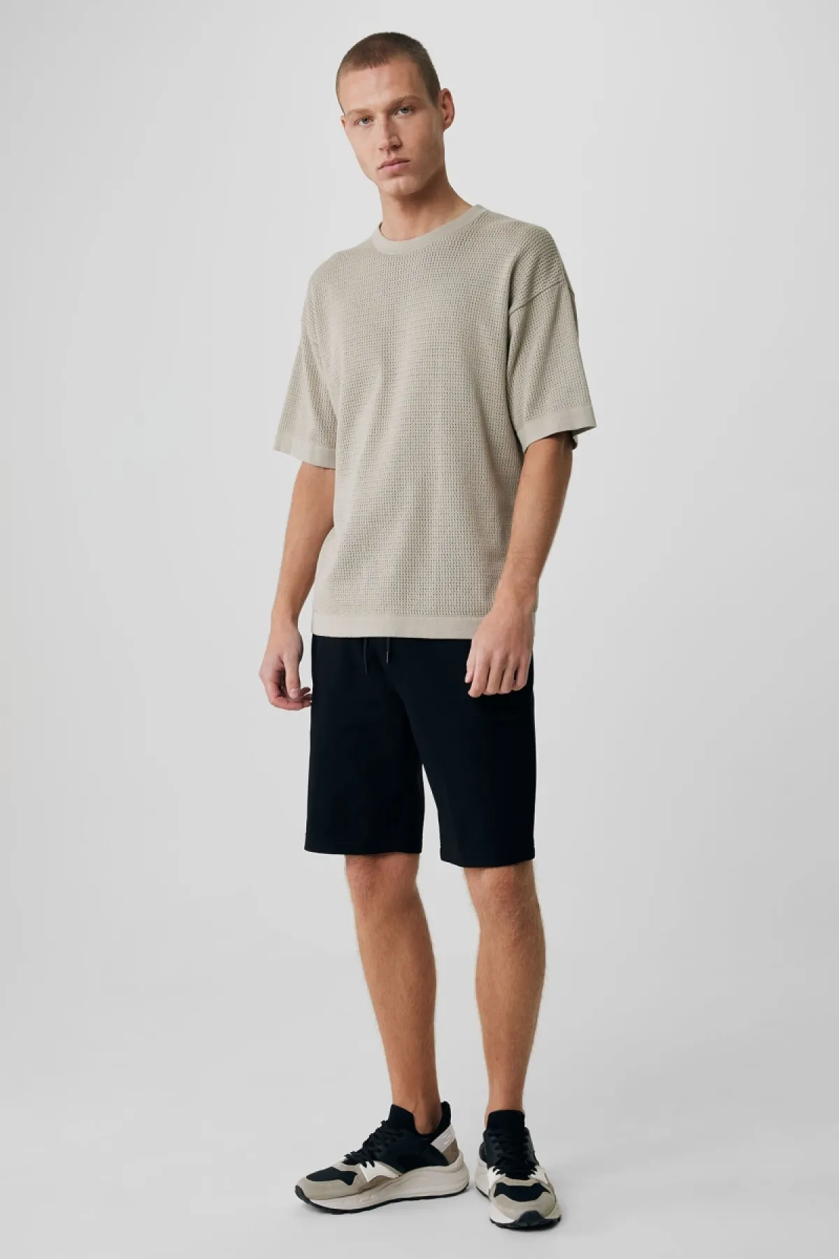 Crochet t-shirt | Beige