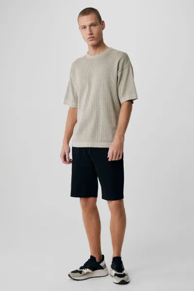 Crochet t-shirt | Beige
