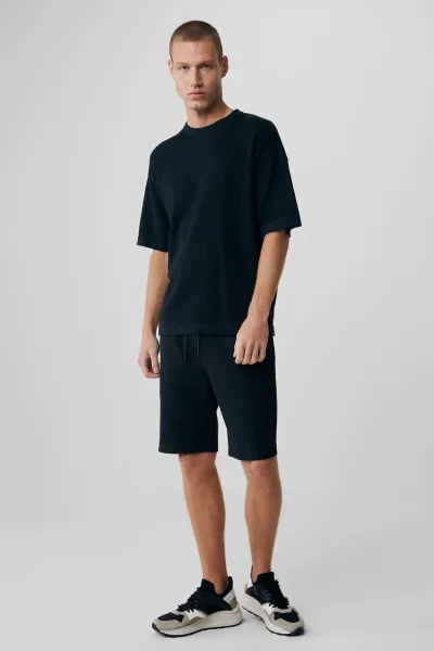 Crochet t-shirt | Zwart