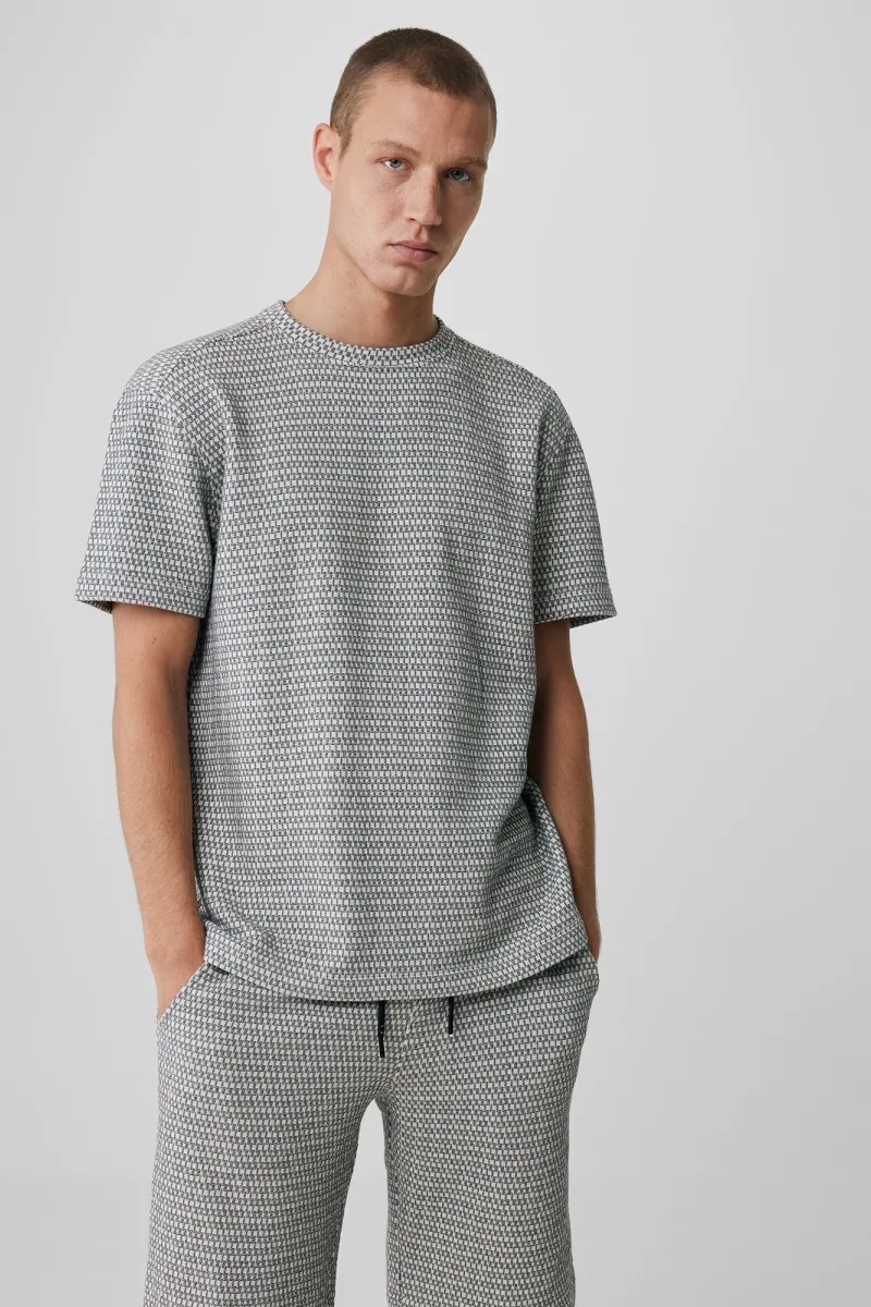T-shirt | Donkerblauw Gestreept