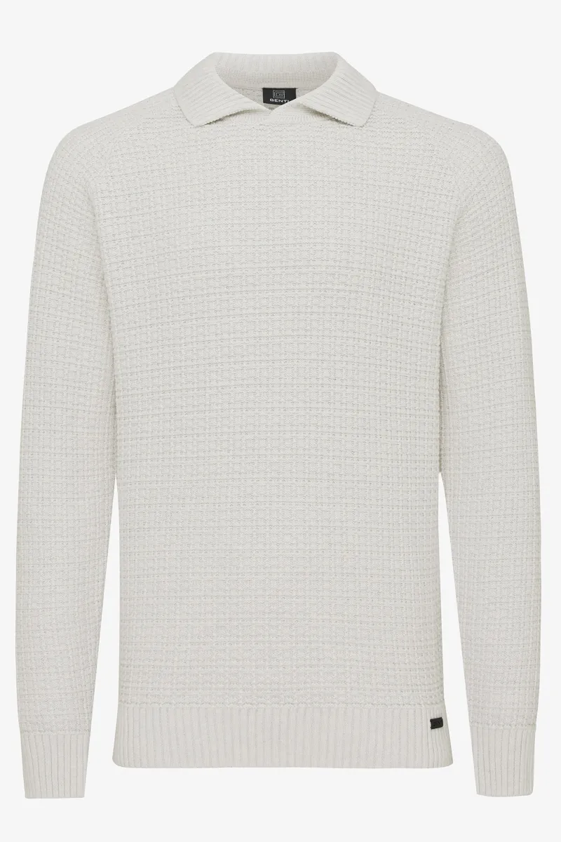 Gewafelde Polo | Off-white