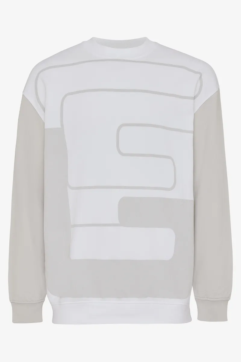 Monogram Crewneck Patchwork | Wit