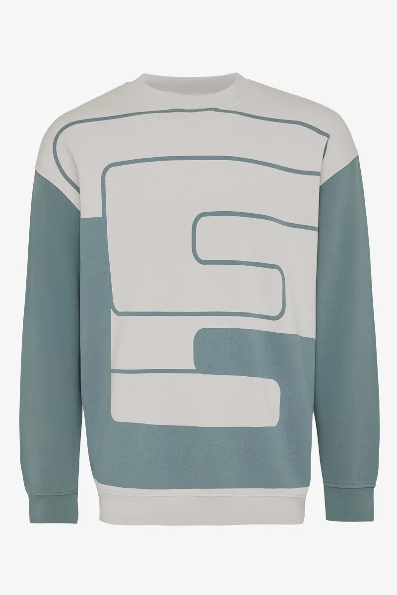 Monogram Crewneck Patchwork | Beige