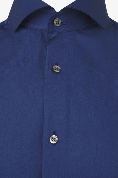 Skin-Fit Stretch Overhemd Hard Blauw