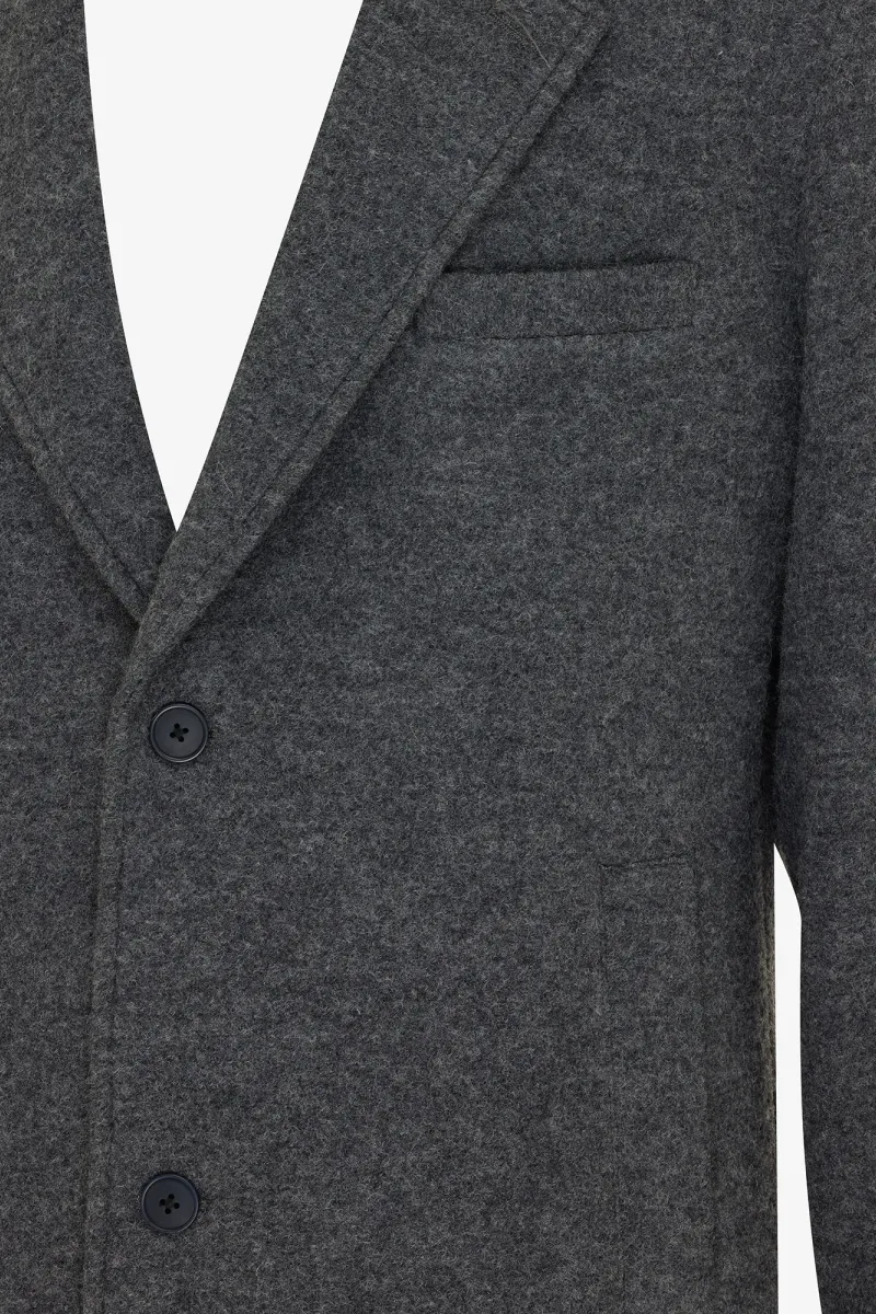 Monogram Coat | Donkergrijs