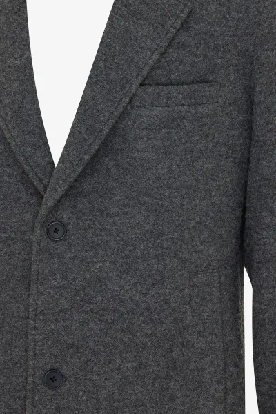Monogram Coat | Donkergrijs