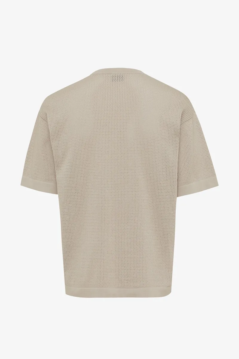 Crochet t-shirt | Beige