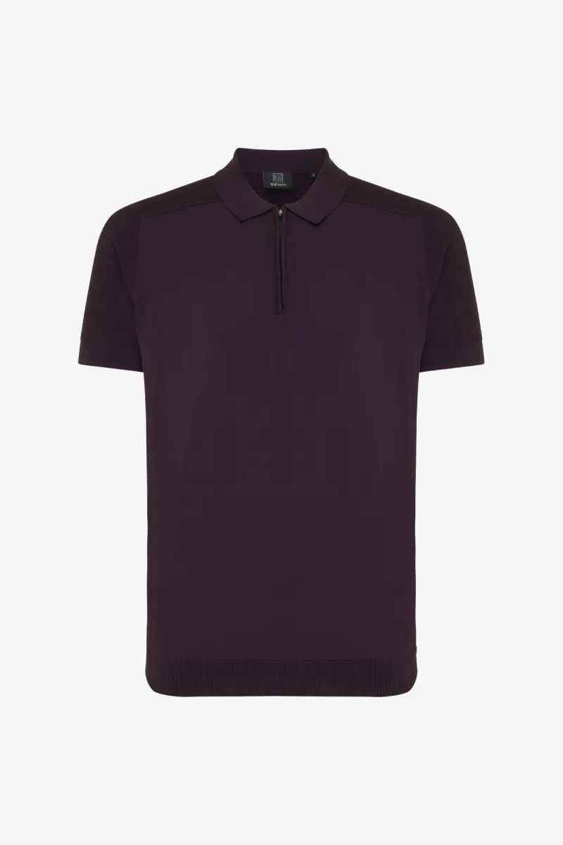 Polo zip | Paars