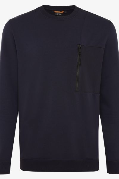 Sweater zip Donkerblauw