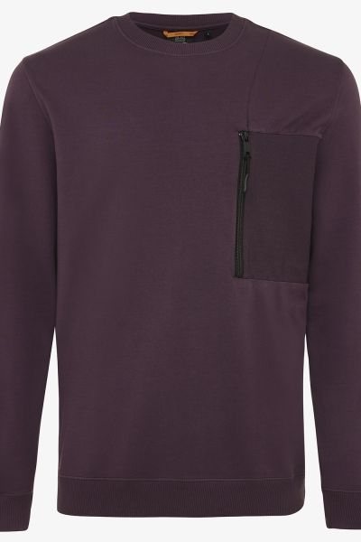 Sweater zip pocket rood