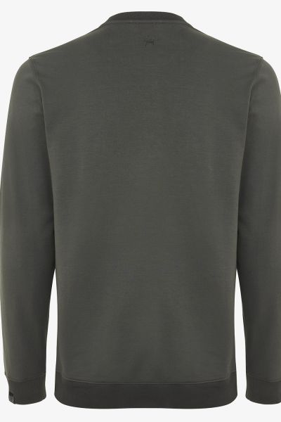 Sweater zip pocket groen