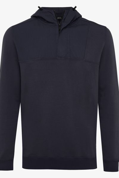 Hoodie zip donkerblauw