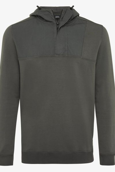 Hoodie zip groen