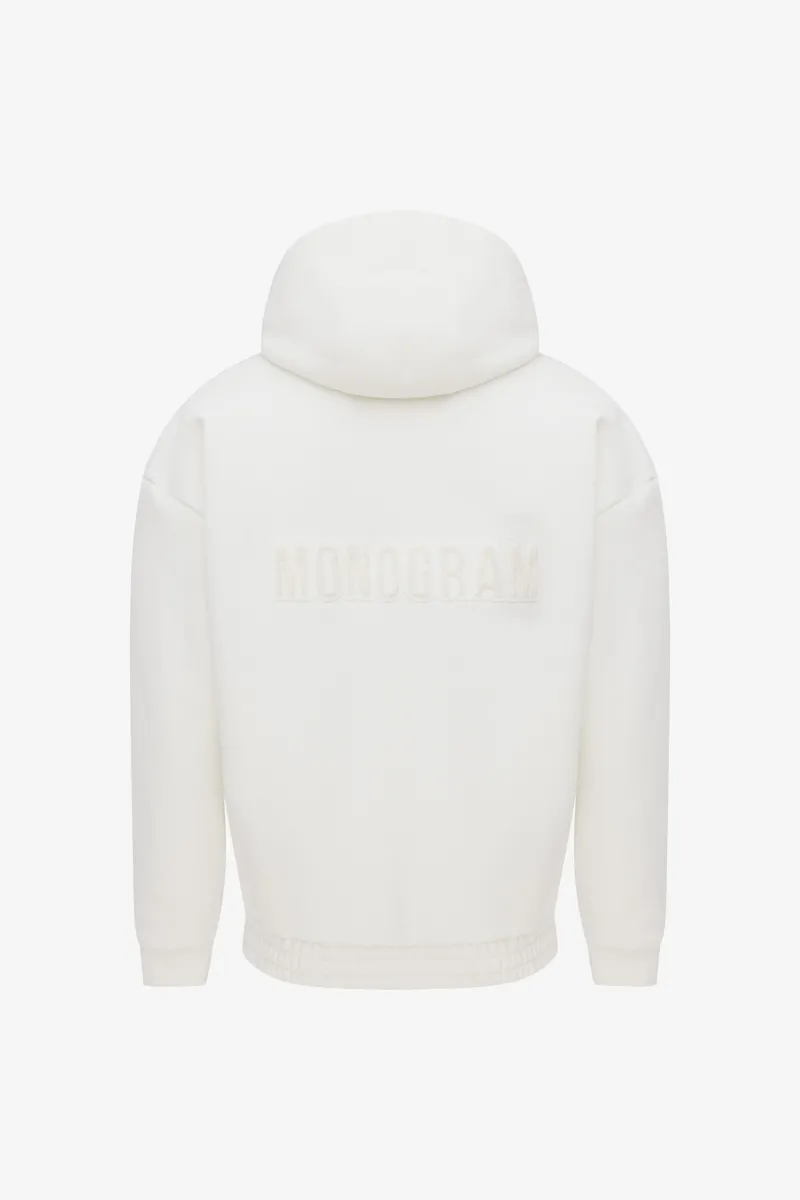 Monogram Zip Hoodie | Off-white