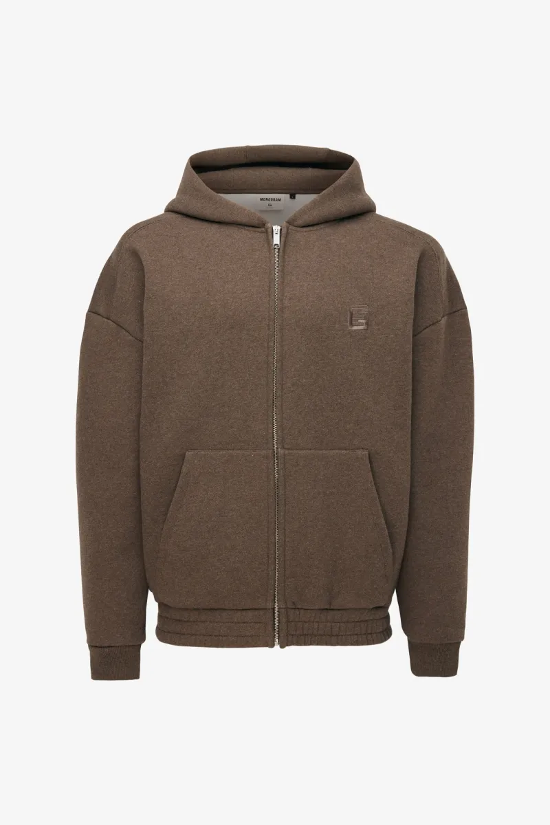 Monogram Zip Hoodie | Bruin