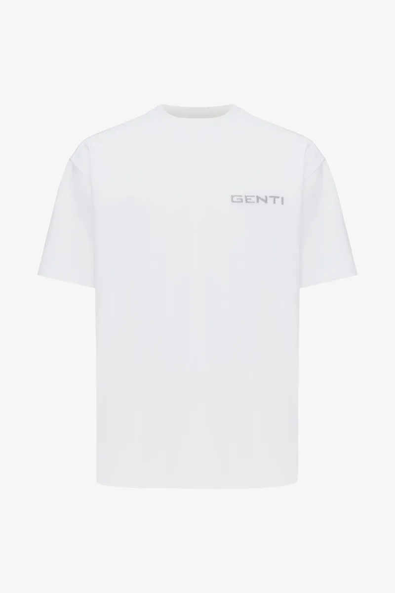 Embroidered Logo T-shirt | Wit