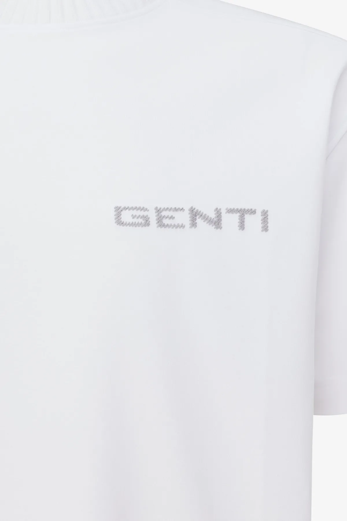 Embroidered Logo T-shirt | Wit