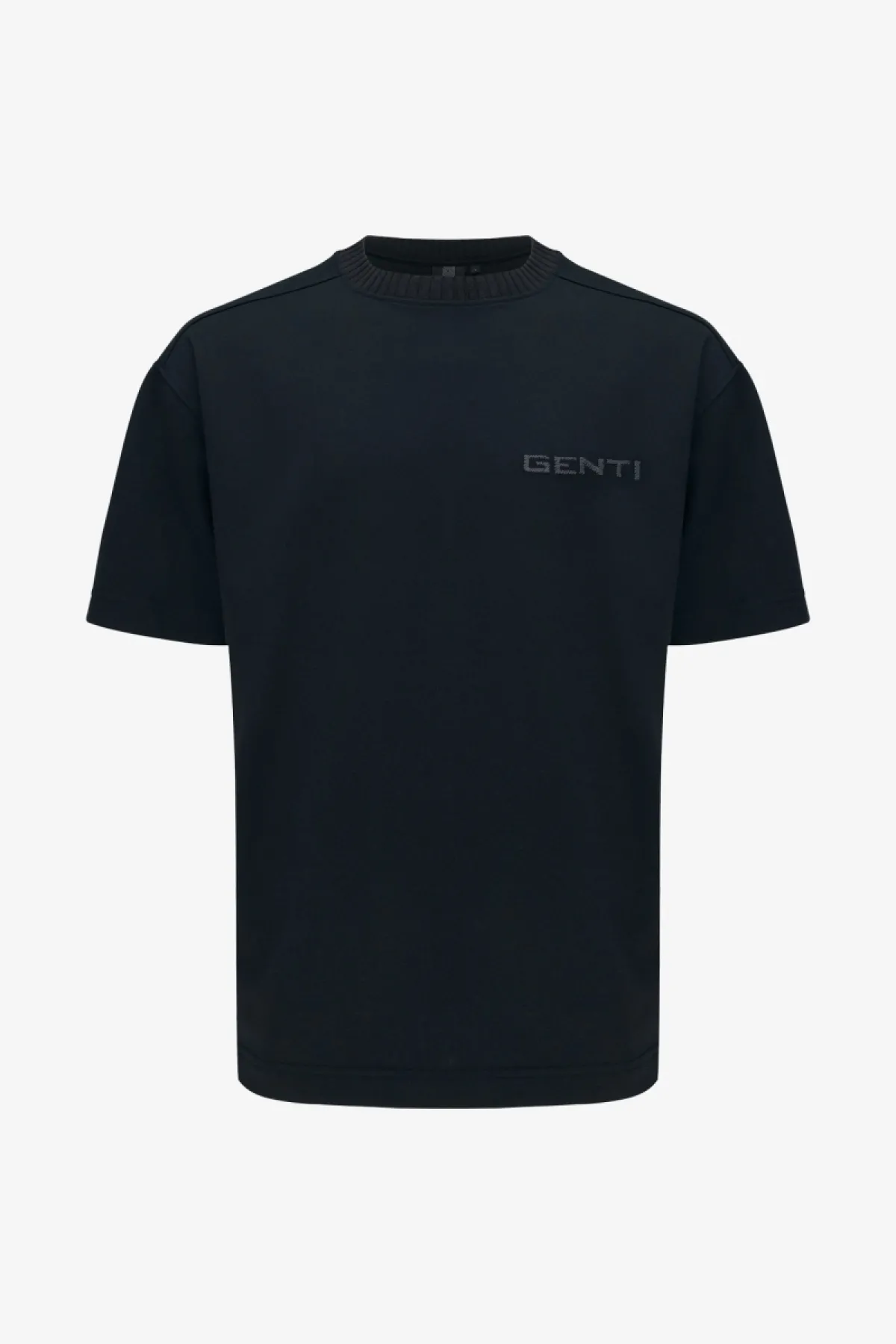 Embroidered Logo T-shirt | Zwart