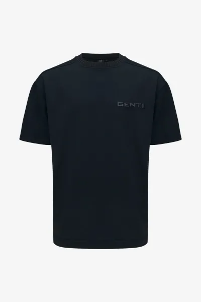 Embroidered Logo T-shirt | Zwart
